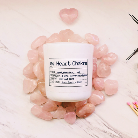 Heart Chakra Soy Candle, Slow Burn Candle