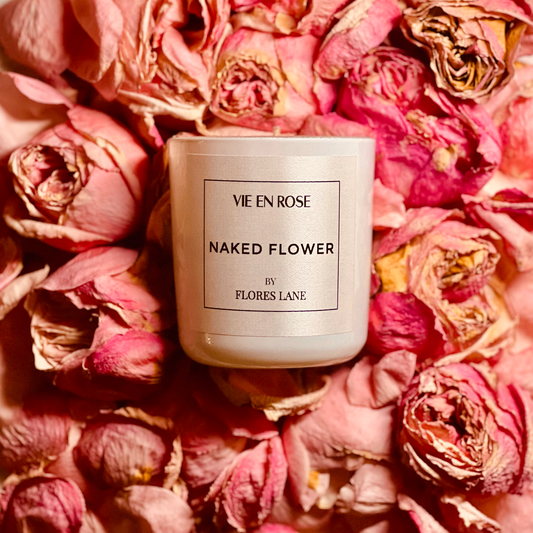 Naked Flower Soy Candle, Slow Burn Candle